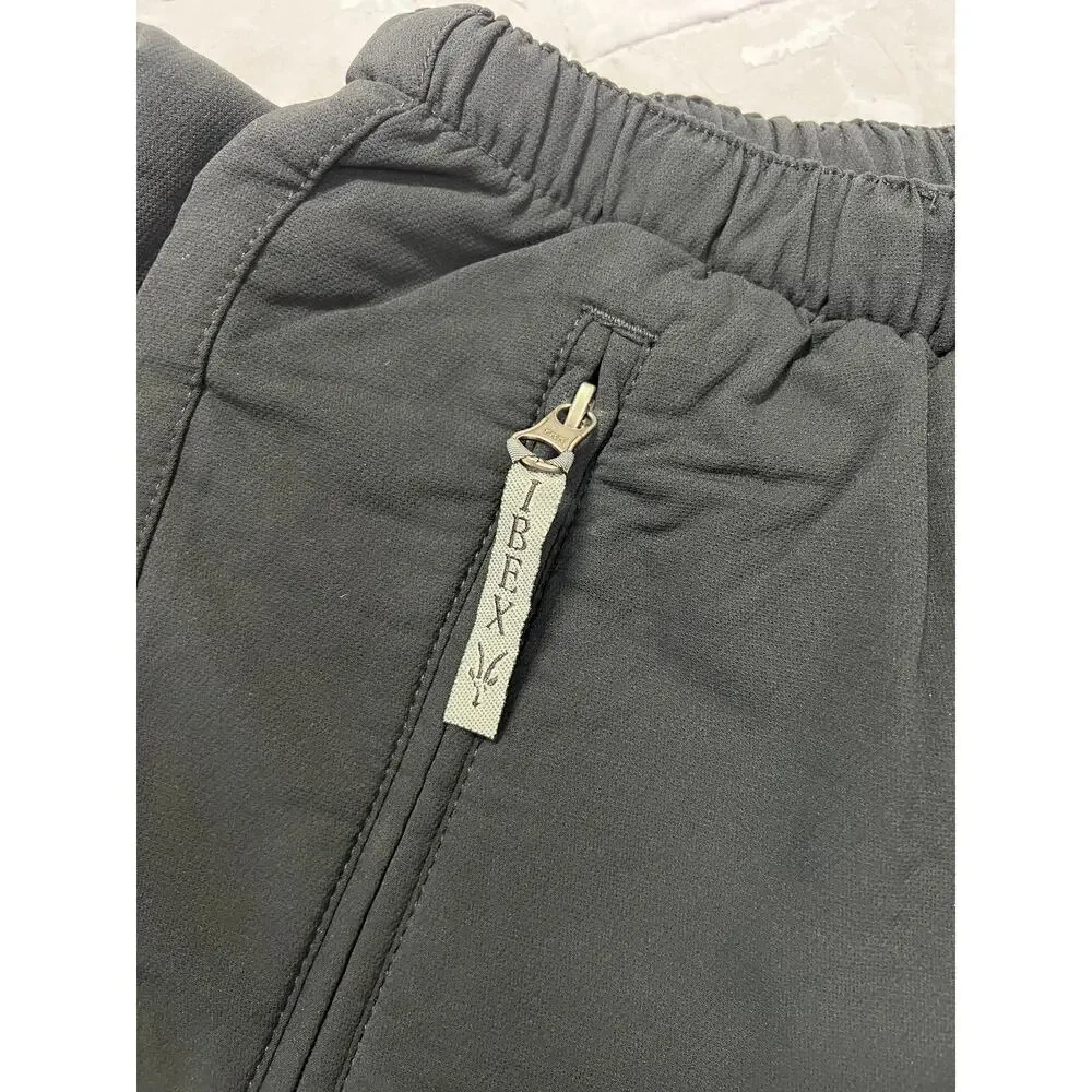 Vintage Ibex Skifans Merino Fleece Lined Black Ski Pant Softshell MEN M NWOT USA
